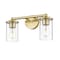 Z-Lite Thayer Vanity, 2-Light, 16 In.W x 5.75 In.L x 8.75 In.H, Luxe Gold/Clear 742-2V-LG - alternate 5